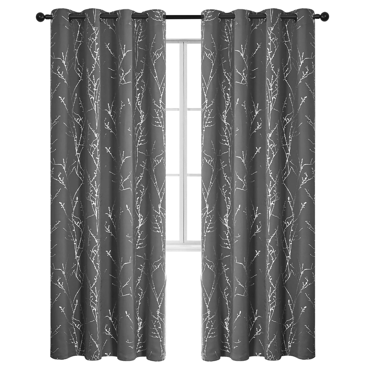 ZOPZO Curtains & Valances, Light Gray