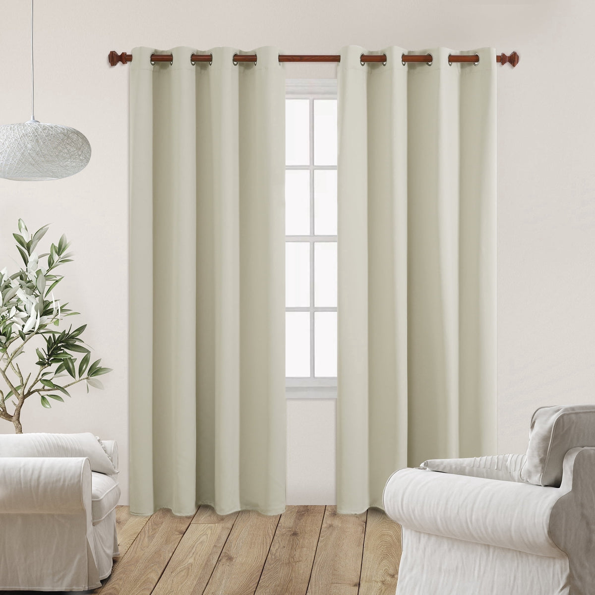 ZOPZO Curtains & Valances, Light Beige