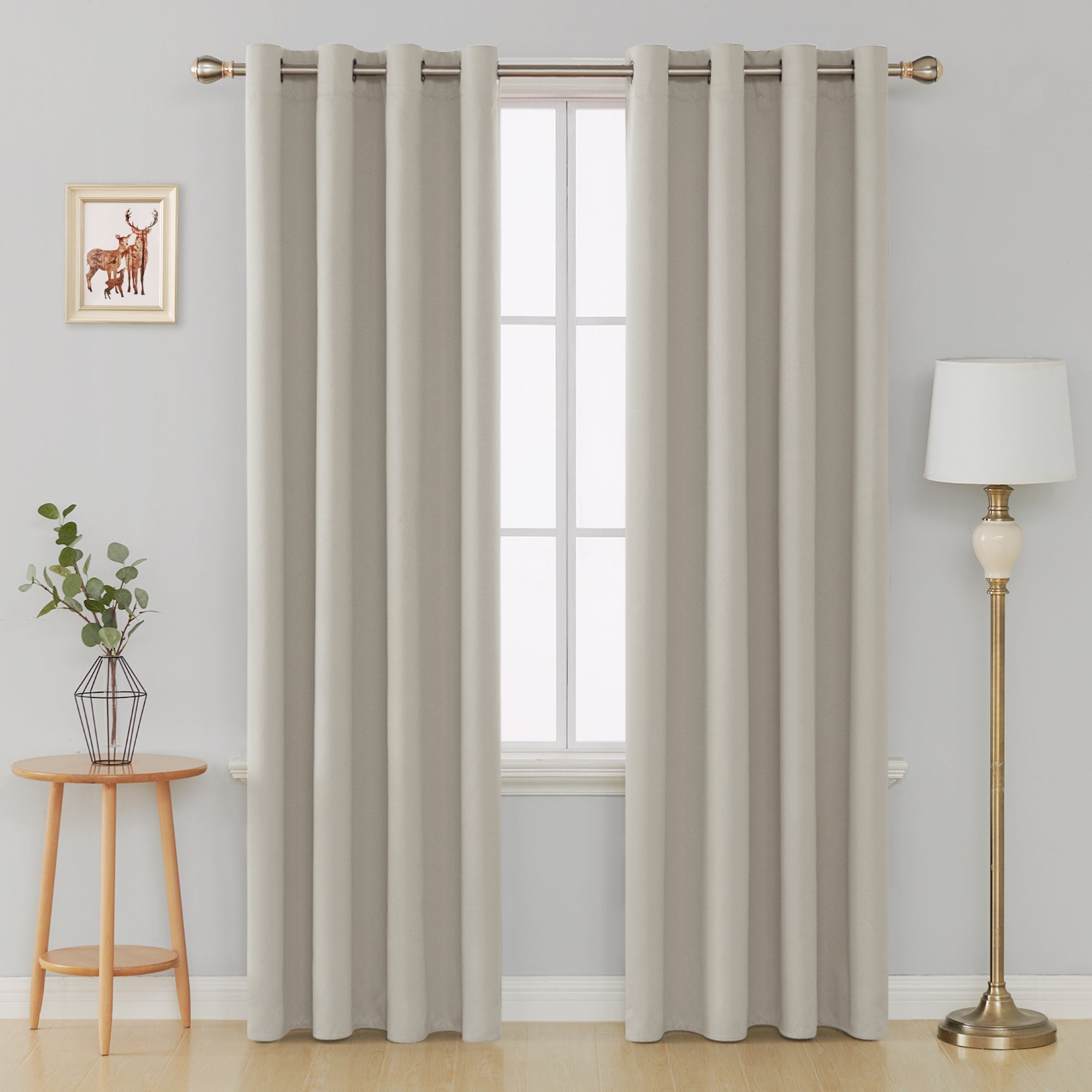 Deconovo Silver Coated Thermal Blackout Curtains (2 Panels)