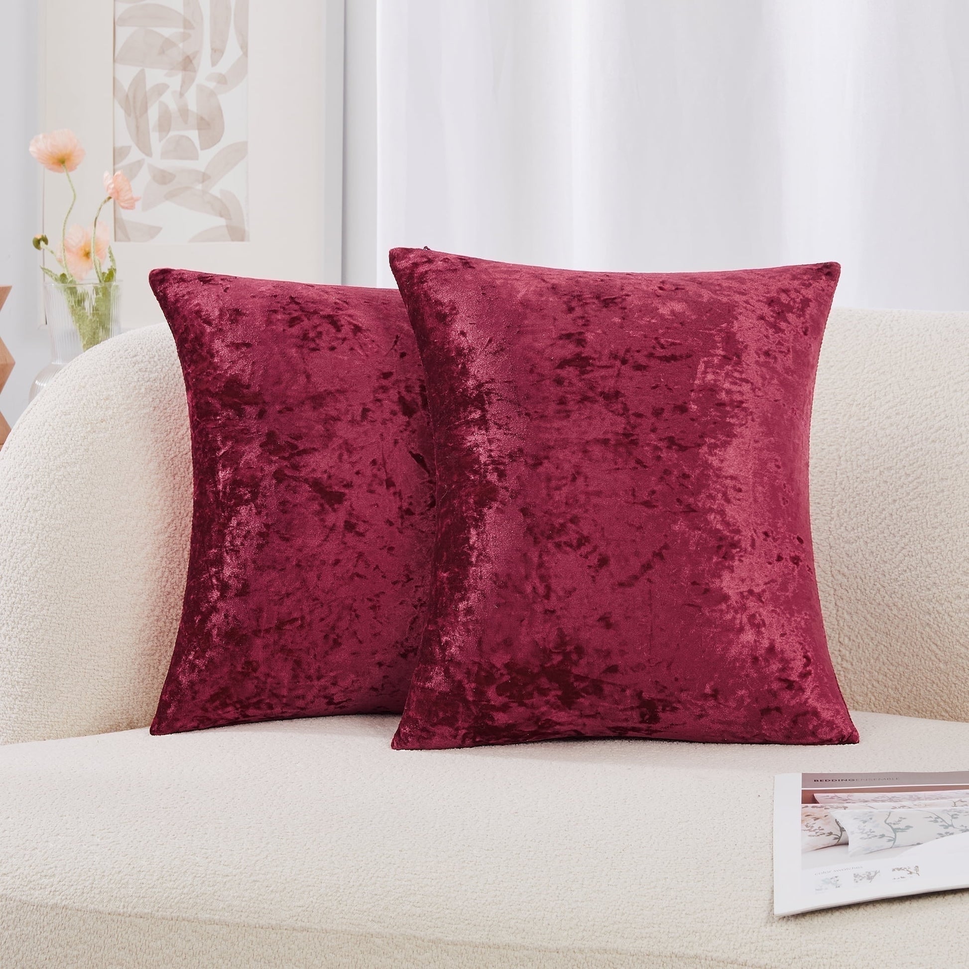 Wine Red-Crushed Velvet