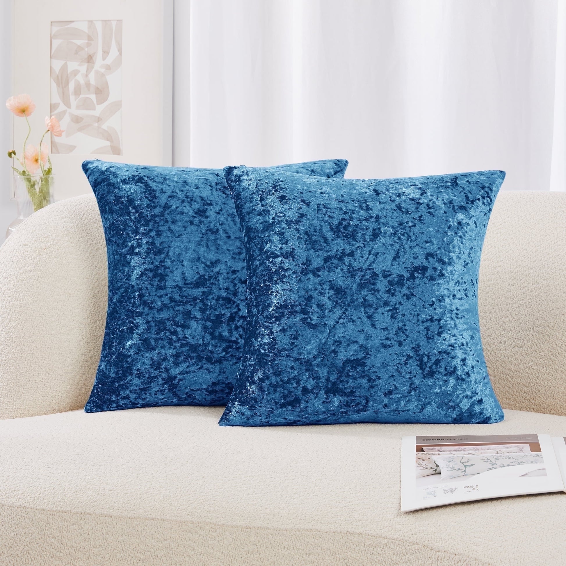 Blue-Crushed Velvet