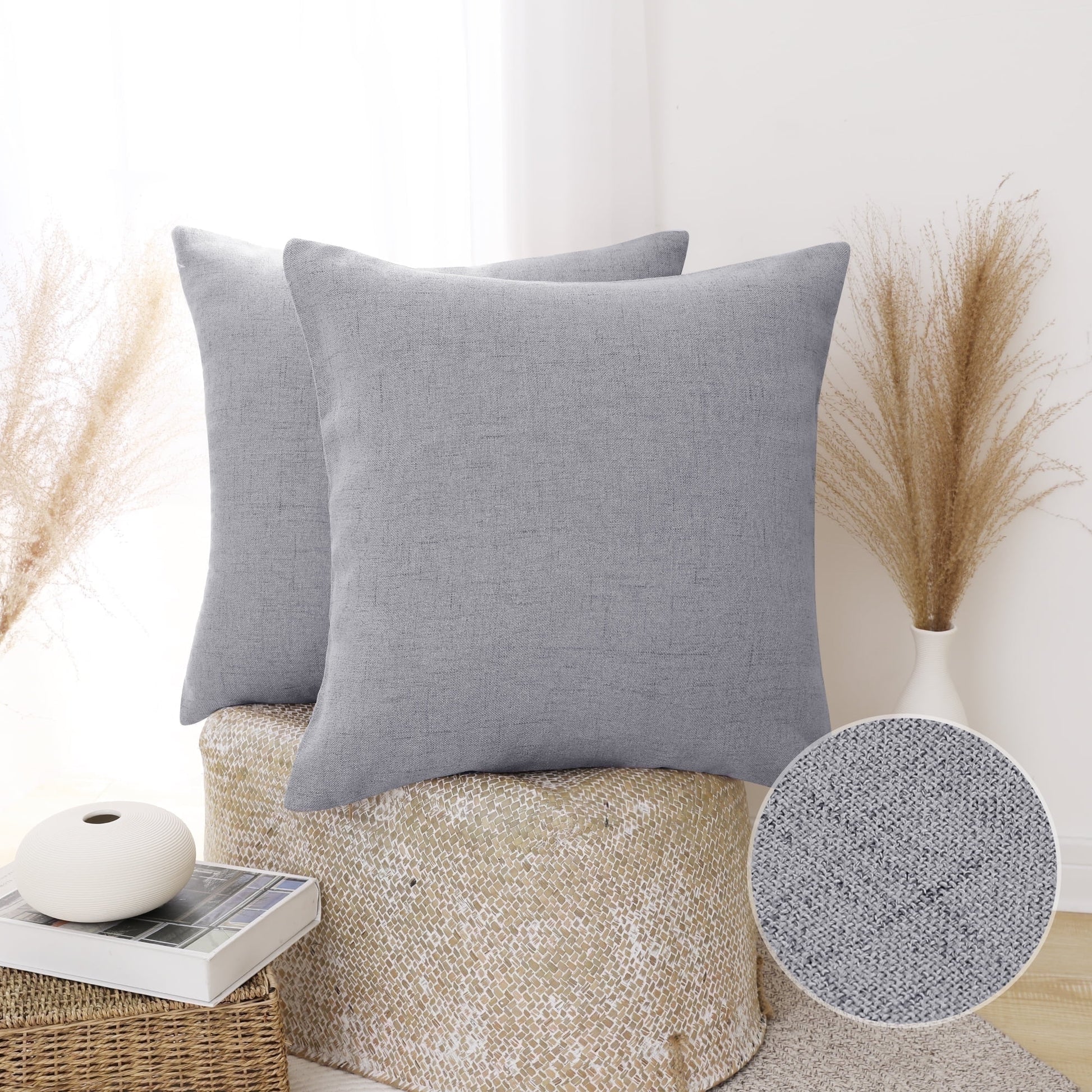 Gray-Faux Linen
