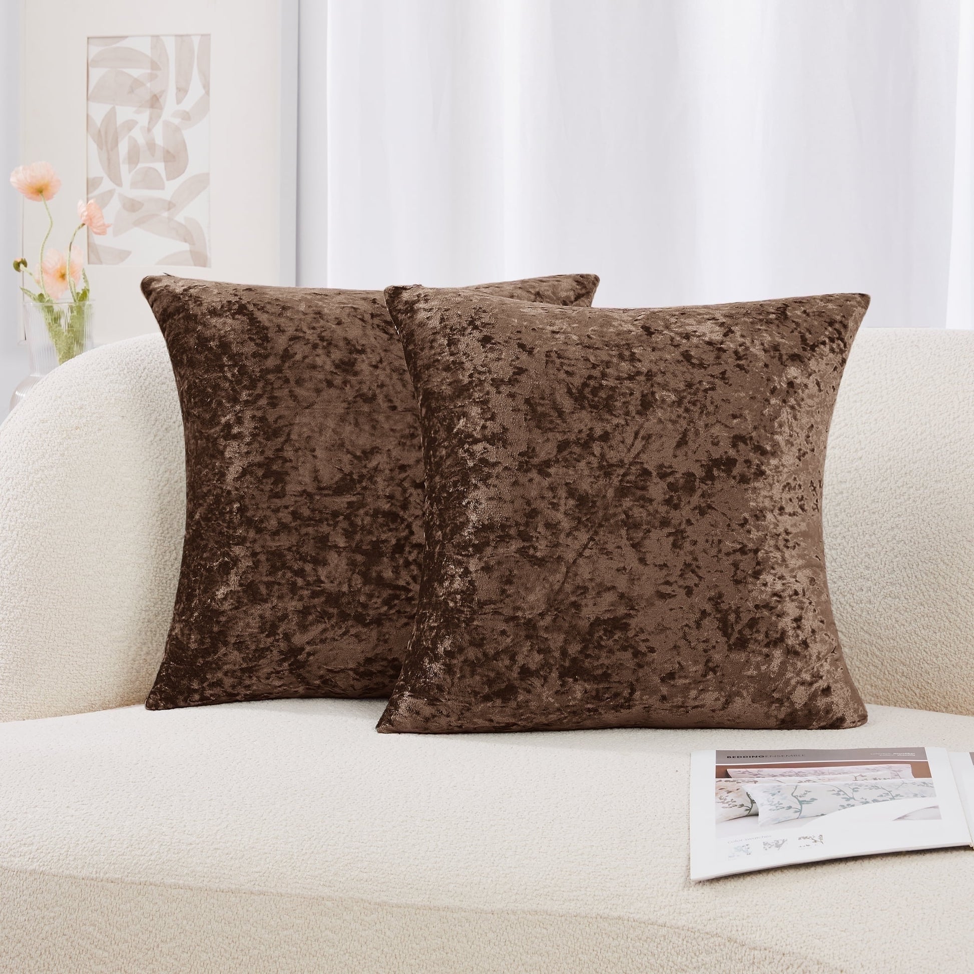 Chocolate Brown-Crushed Velvet