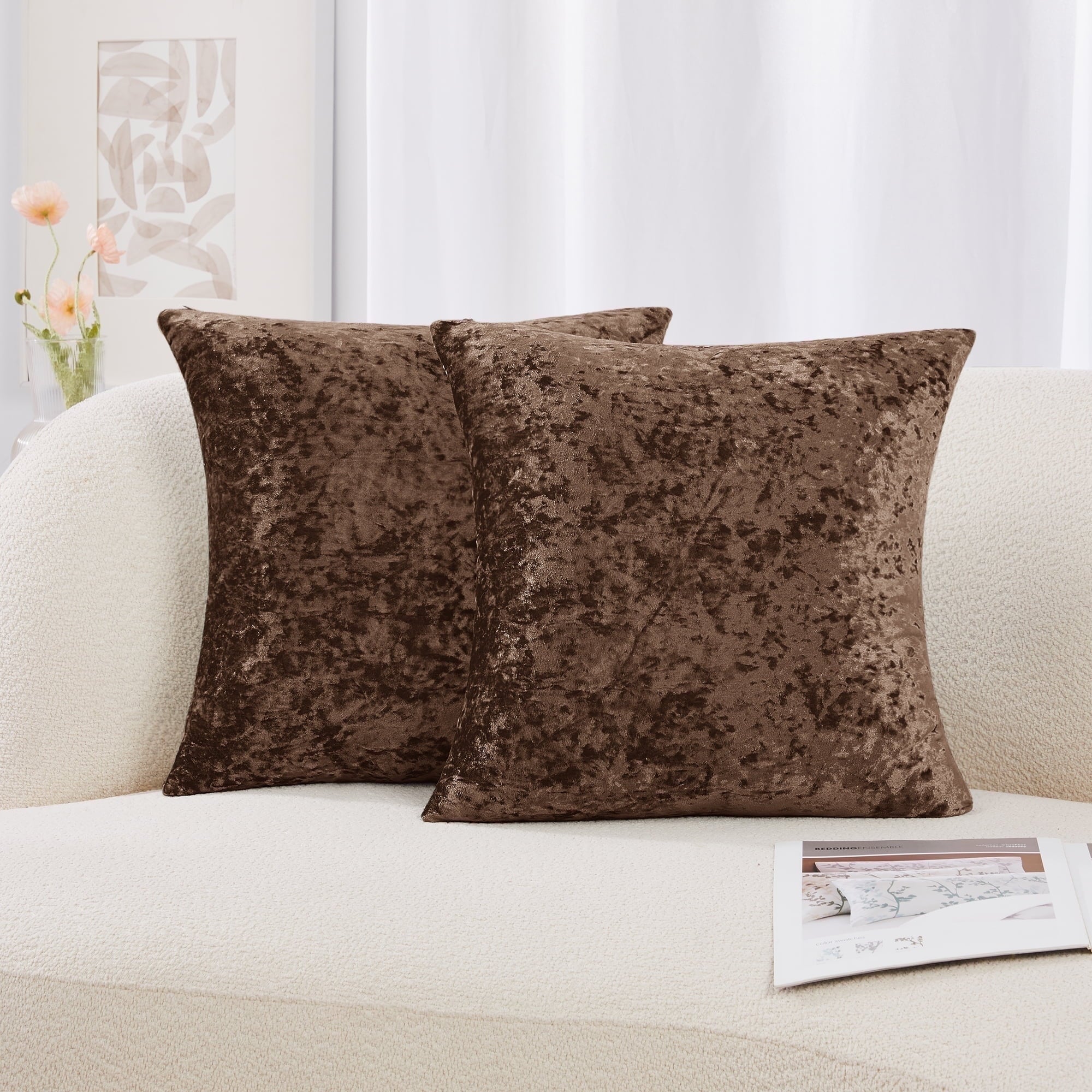 Chocolate Brown-Crushed Velvet