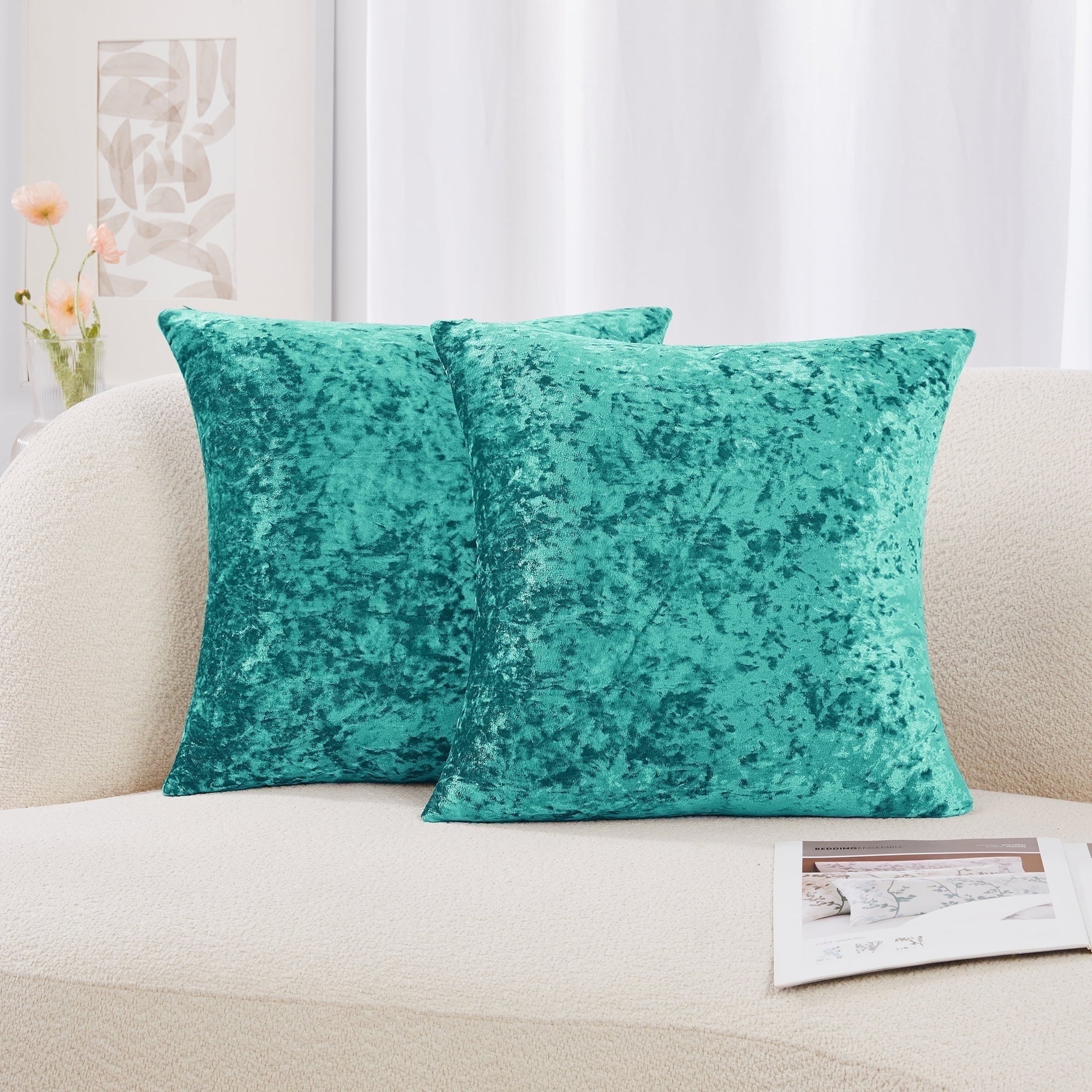 Light Blue-Crushed Velvet
