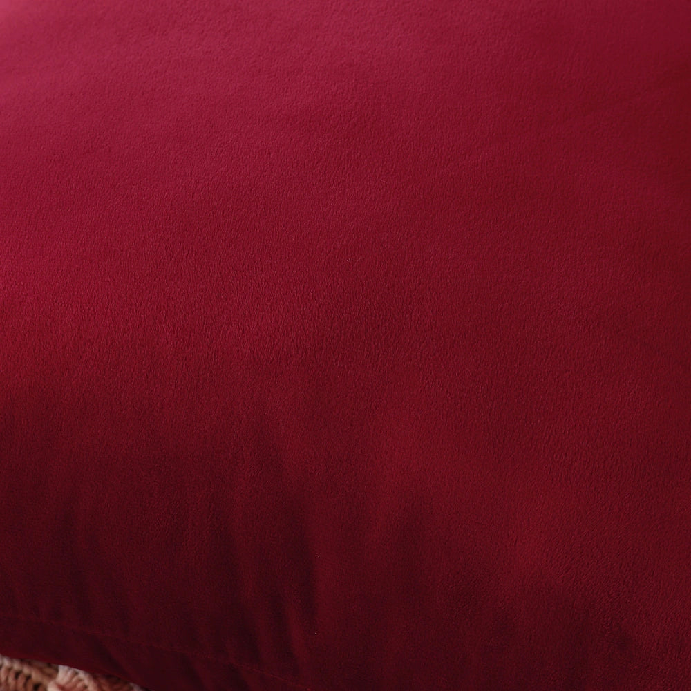 Deconovo Home Velvet Soft Decorative Pillow Covers Invisible Zipper Cushion Cover, 2-Pack