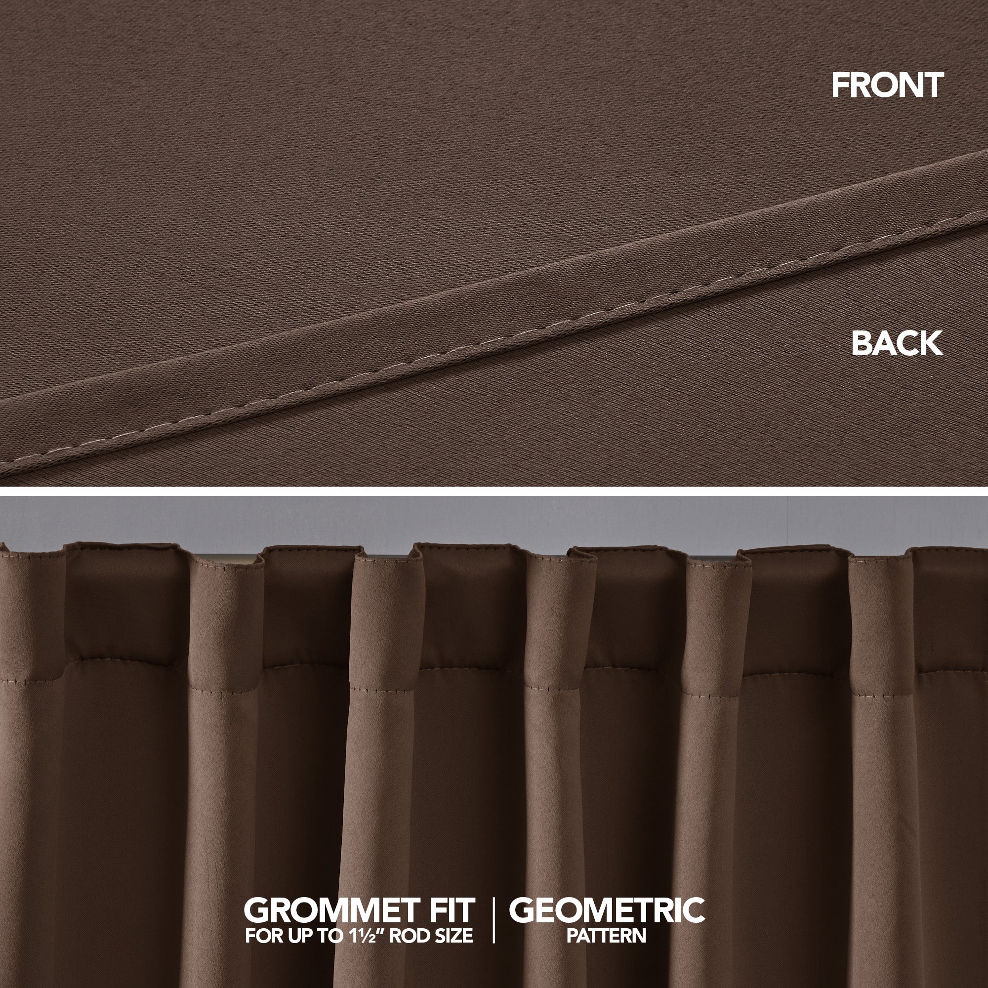Deconovo 52" Back Tab Thermal Blackout Curtains (2 Panels)