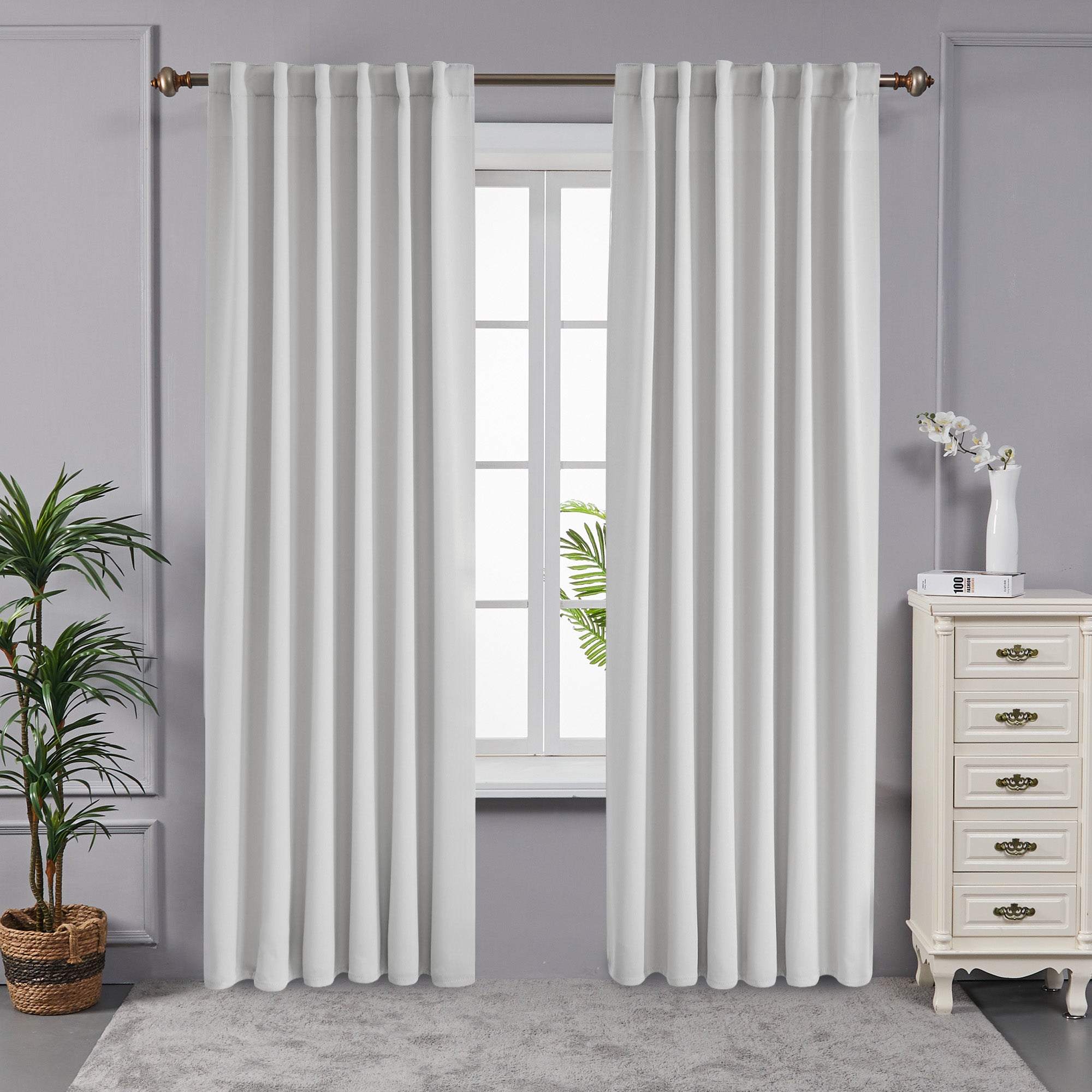Deconovo 52" Back Tab Thermal Blackout Curtains (2 Panels)