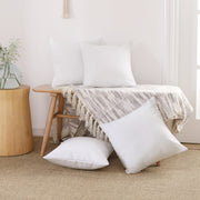 Deconovo 4 Pack Faux Linen Pillow Covers with Hidden Zipper