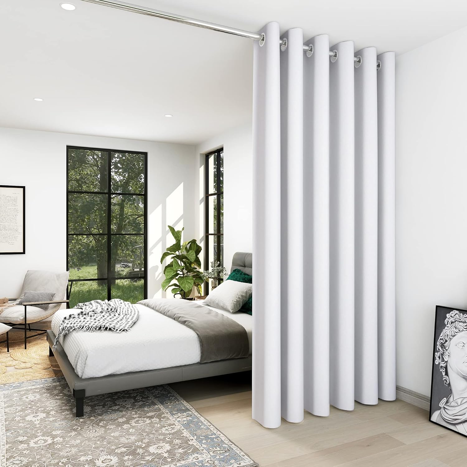 Deconovo Grommet Top Soft Window Curtain Panel Designed for Light Reduction and Privacy 1 Panel