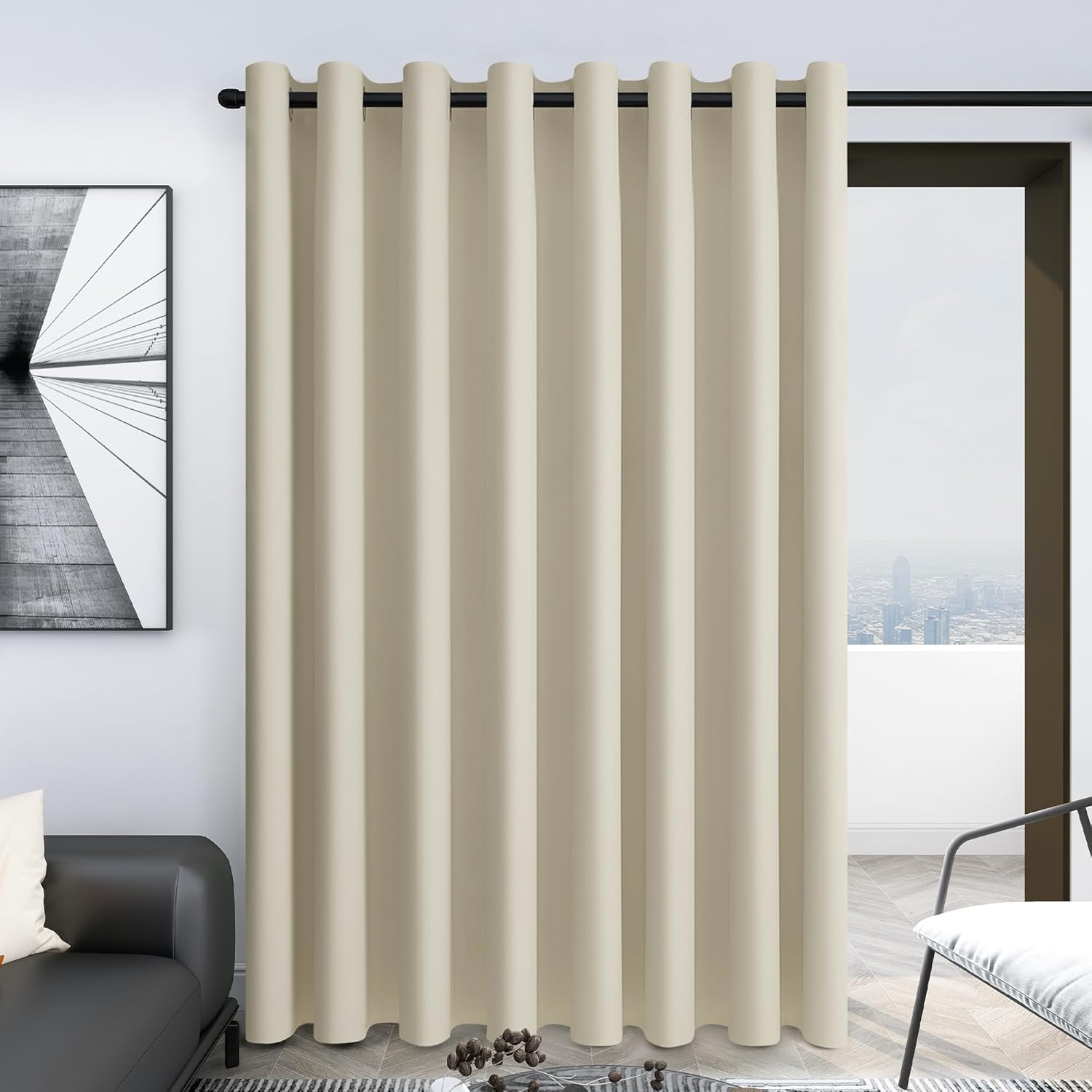 Deconovo Grommet Top Soft Window Curtain Panel Designed for Light Reduction and Privacy 1 Panel