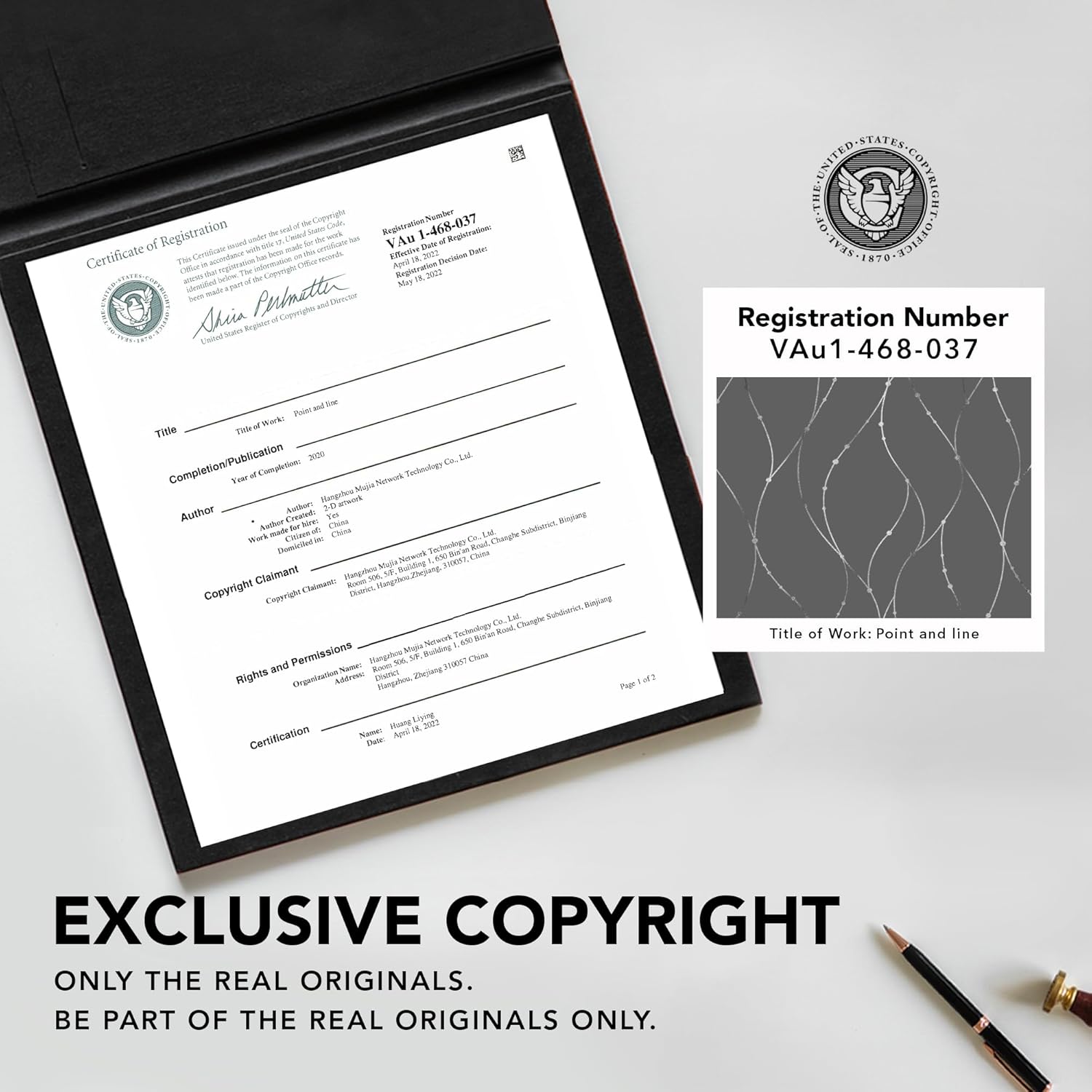 Deconovo Metallic Wave Foil Room Darkening Grommet Curtain Panels 2 Count