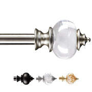 Deconovo Adjustable Single Curtain Rod for Windows & Doors