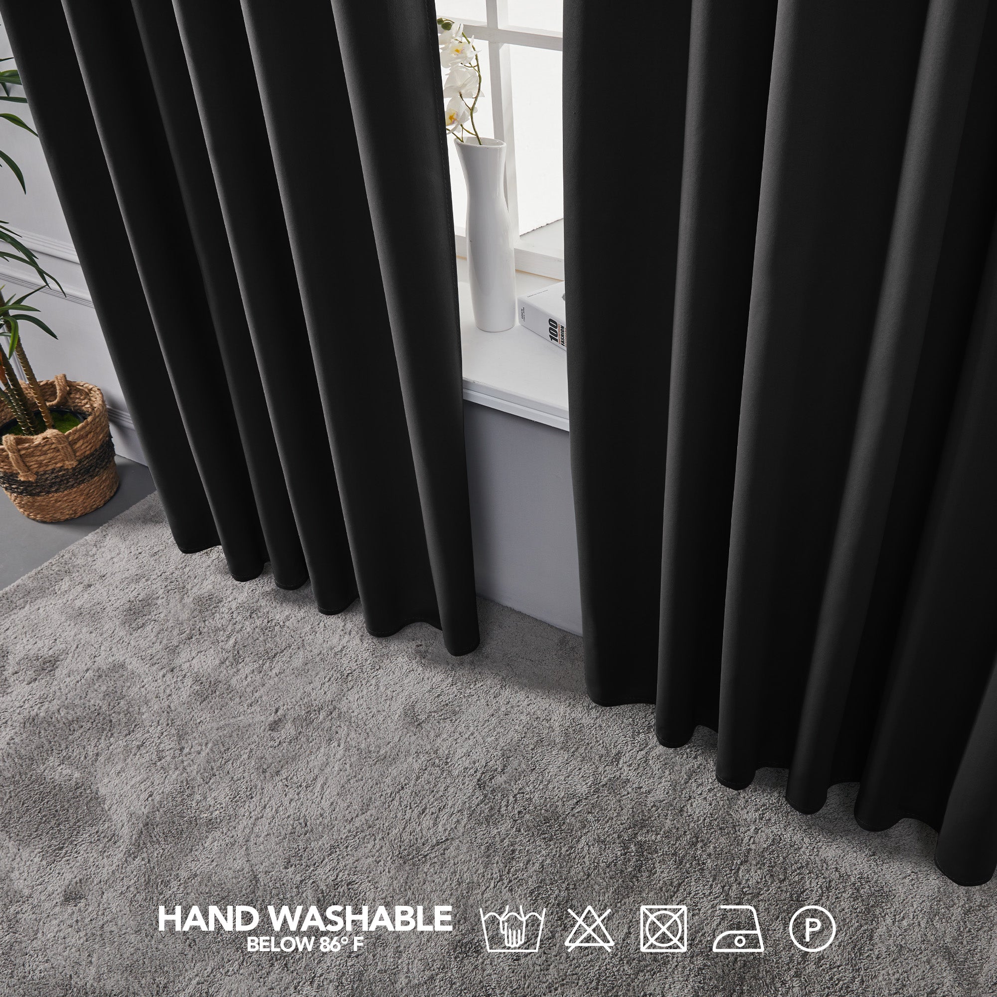 Deconovo 52" Back Tab Thermal Blackout Curtains (2 Panels)