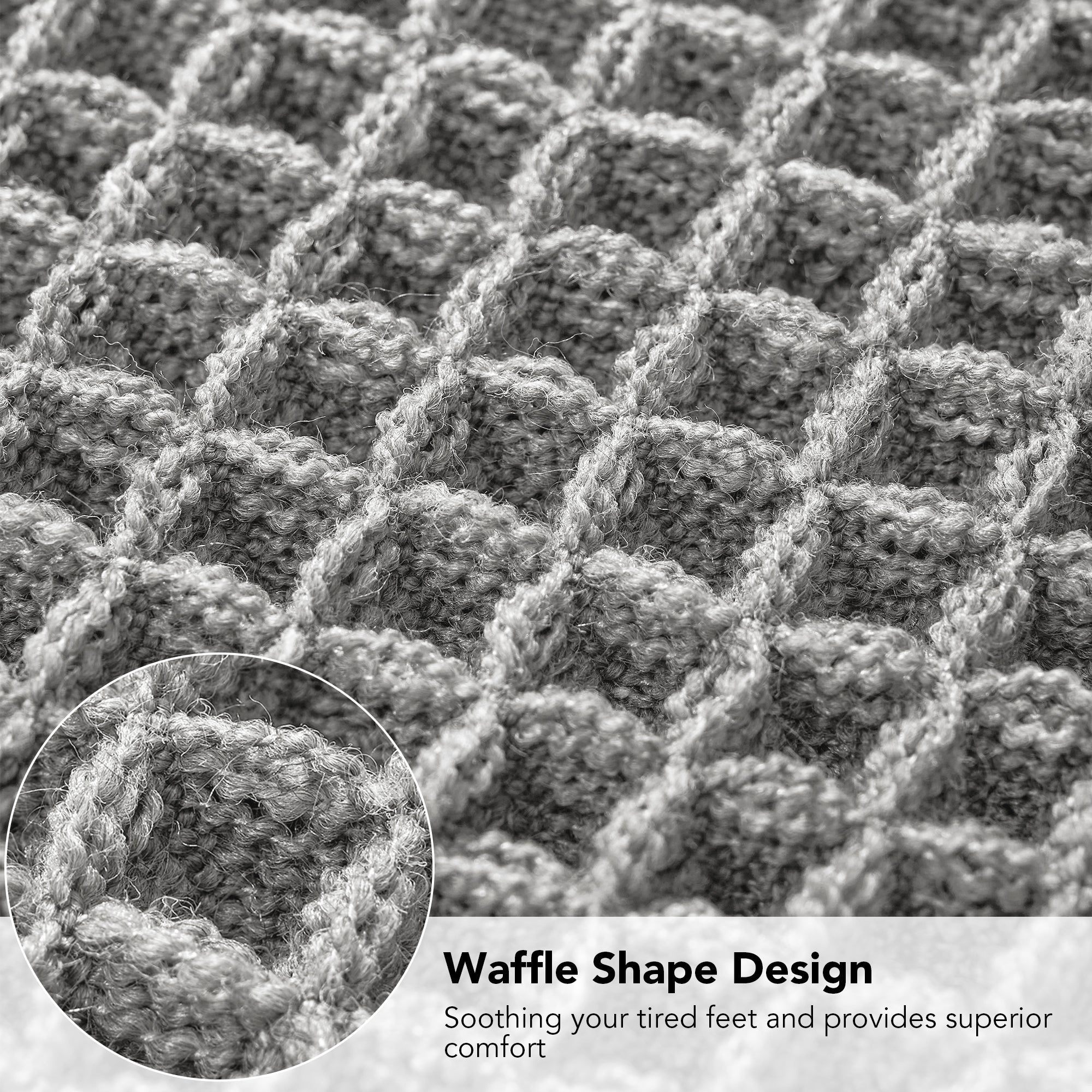 Deconovo Waffle Grid Bathroom Floor Mat Non Slip Absorbent Rug