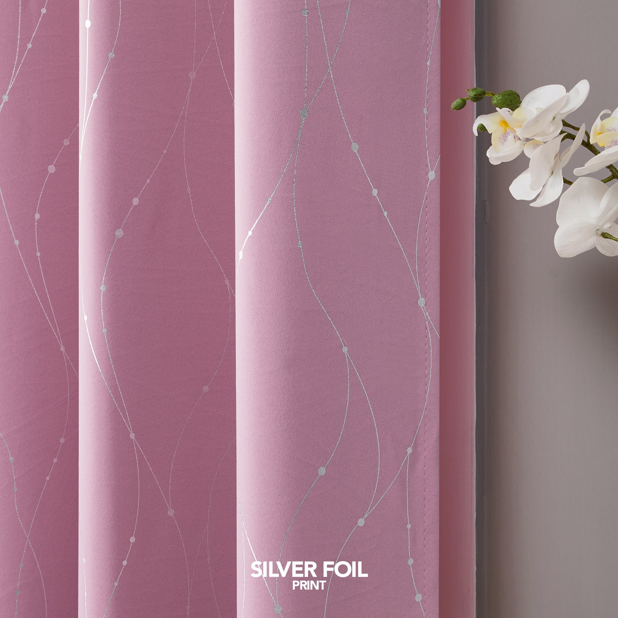 Deconovo Wave Line with Dots Blackout Curtains 52" W (2 Panels)