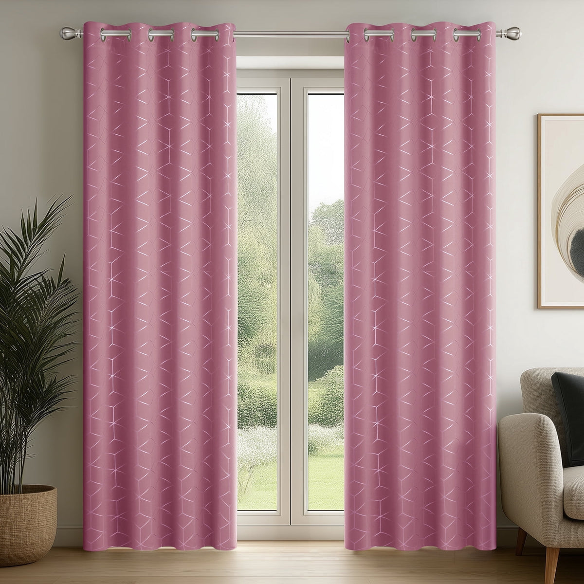 ZOPZO Curtains & Valances, Light Pink