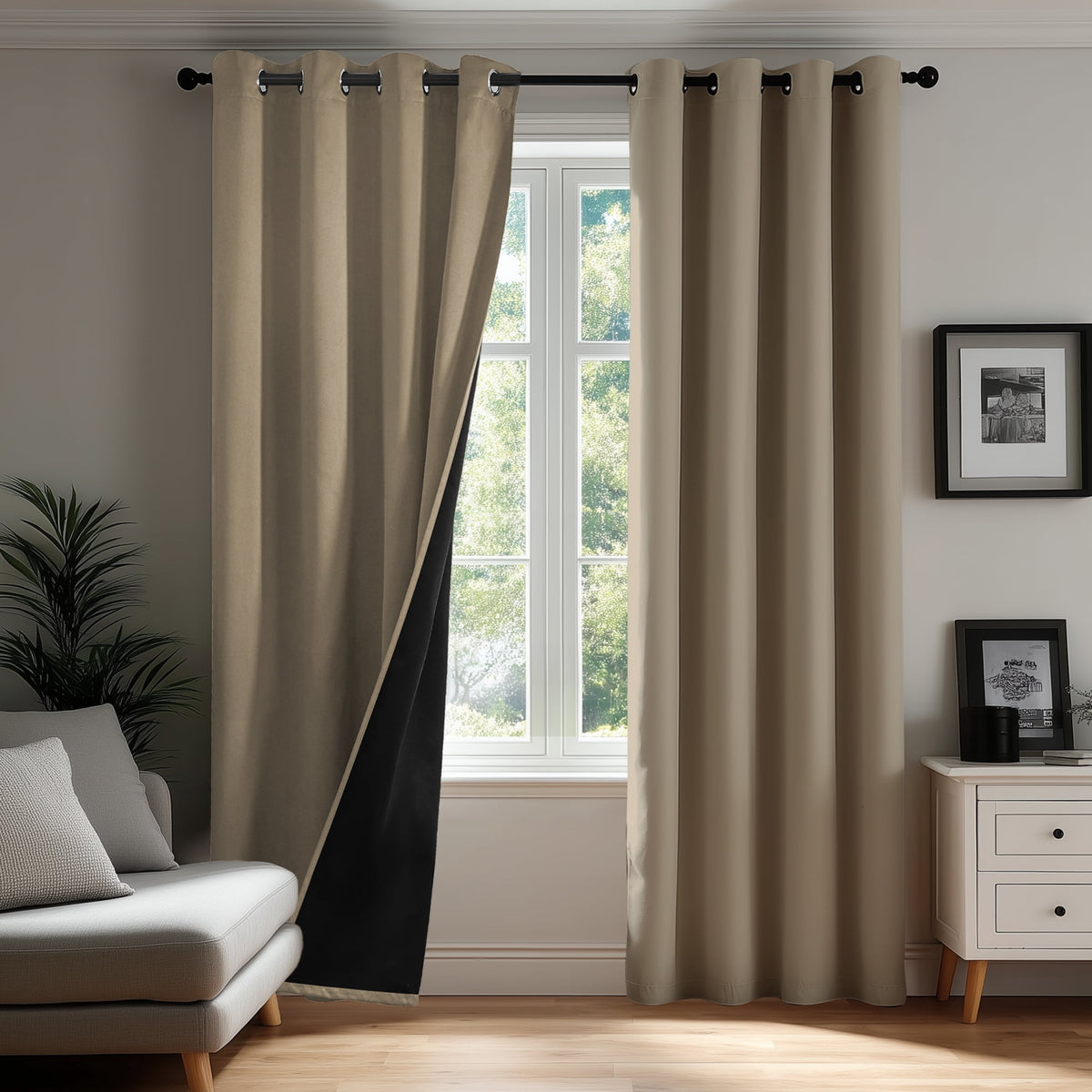ZOPZO Curtains & Valances, Khaki