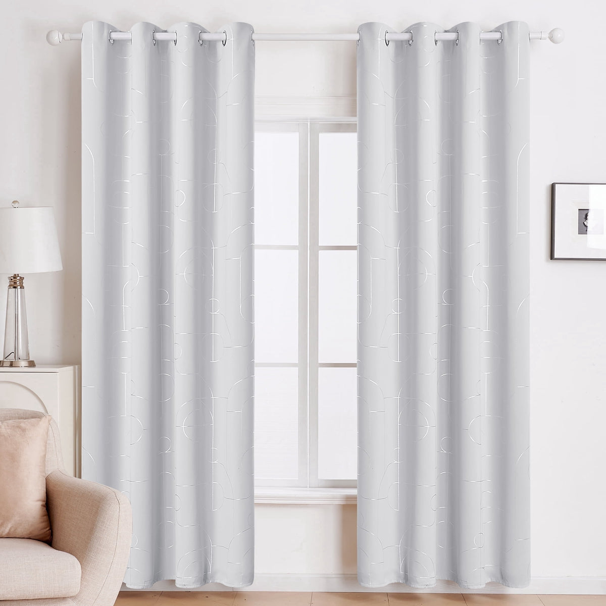 ZOPZO Curtains & Valances, Bright White