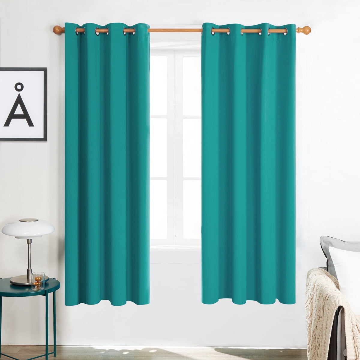 ZOPZO Curtains & Valances, Turquoise