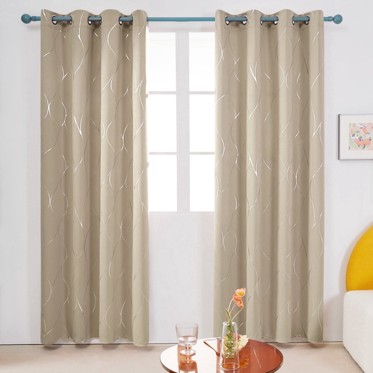 ZOPZO Curtains & Valances, Beige
