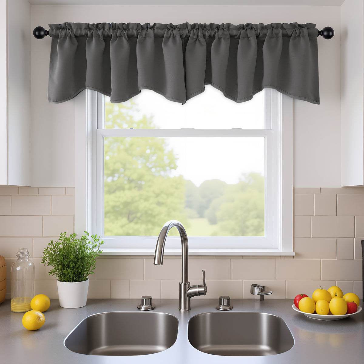 ZOPZO Curtains & Valances, Light Gray