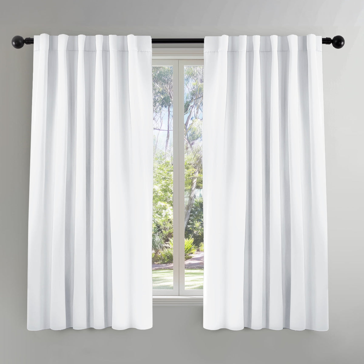 ZOPZO Curtains & Valances, Pure White