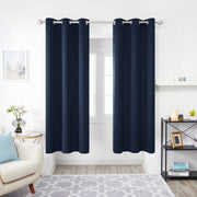 ZOPZO Curtains & Valances, Navy Blue
