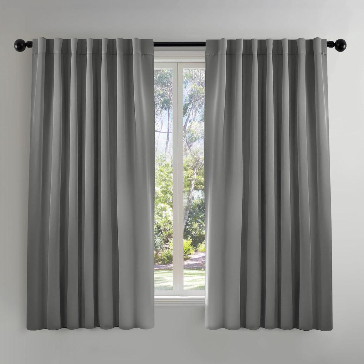 ZOPZO Curtains & Valances, Light Gray