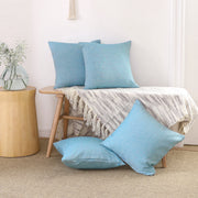 Deconovo Faux Linen Throw Pillow Covers, Coral Green, 4 Pack - Coral Green, 18 x 18