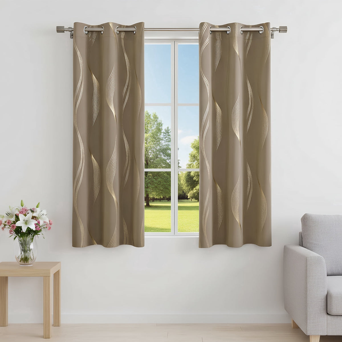 ZOPZO Curtains & Valances, Khaki