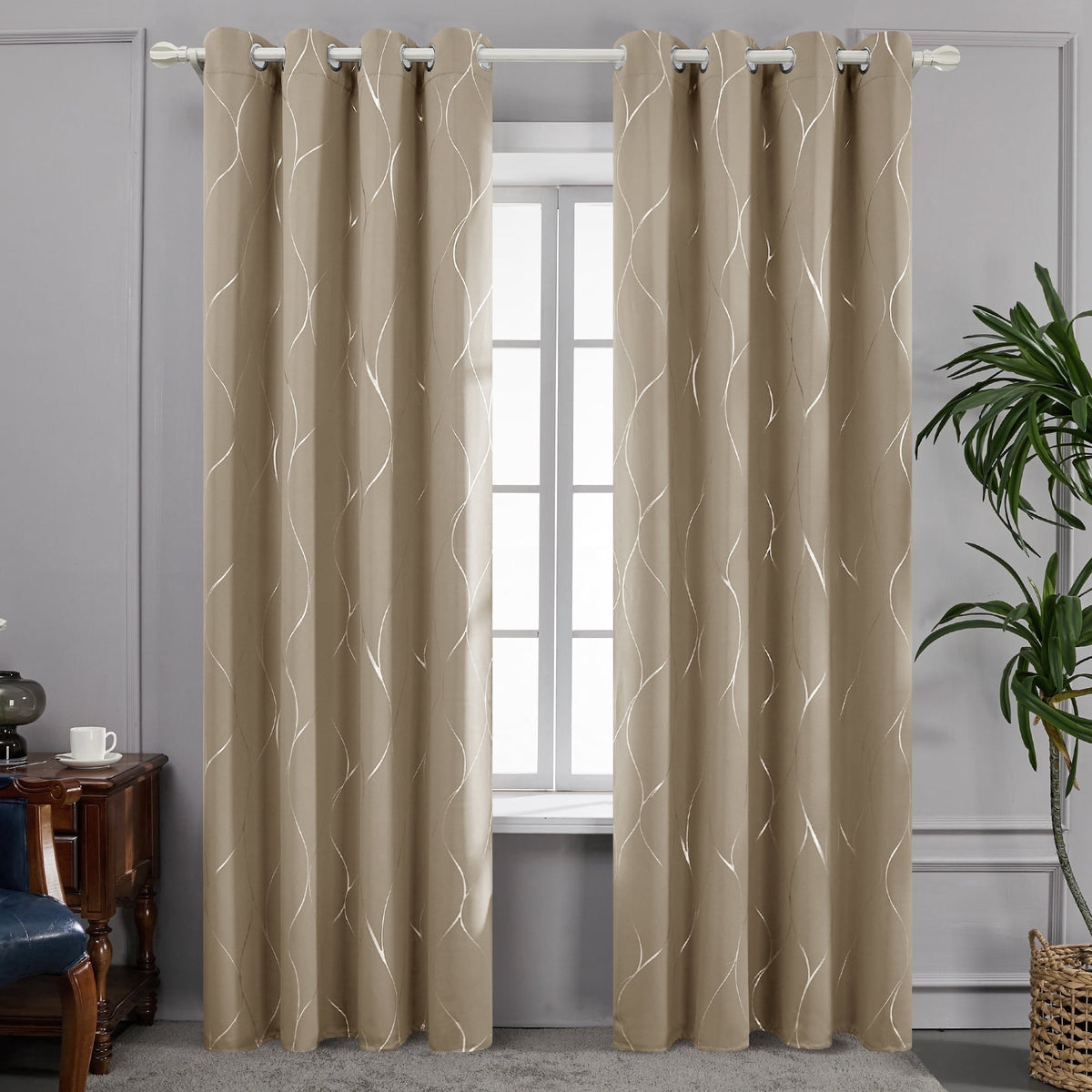 ZOPZO Curtains & Valances, Khaki