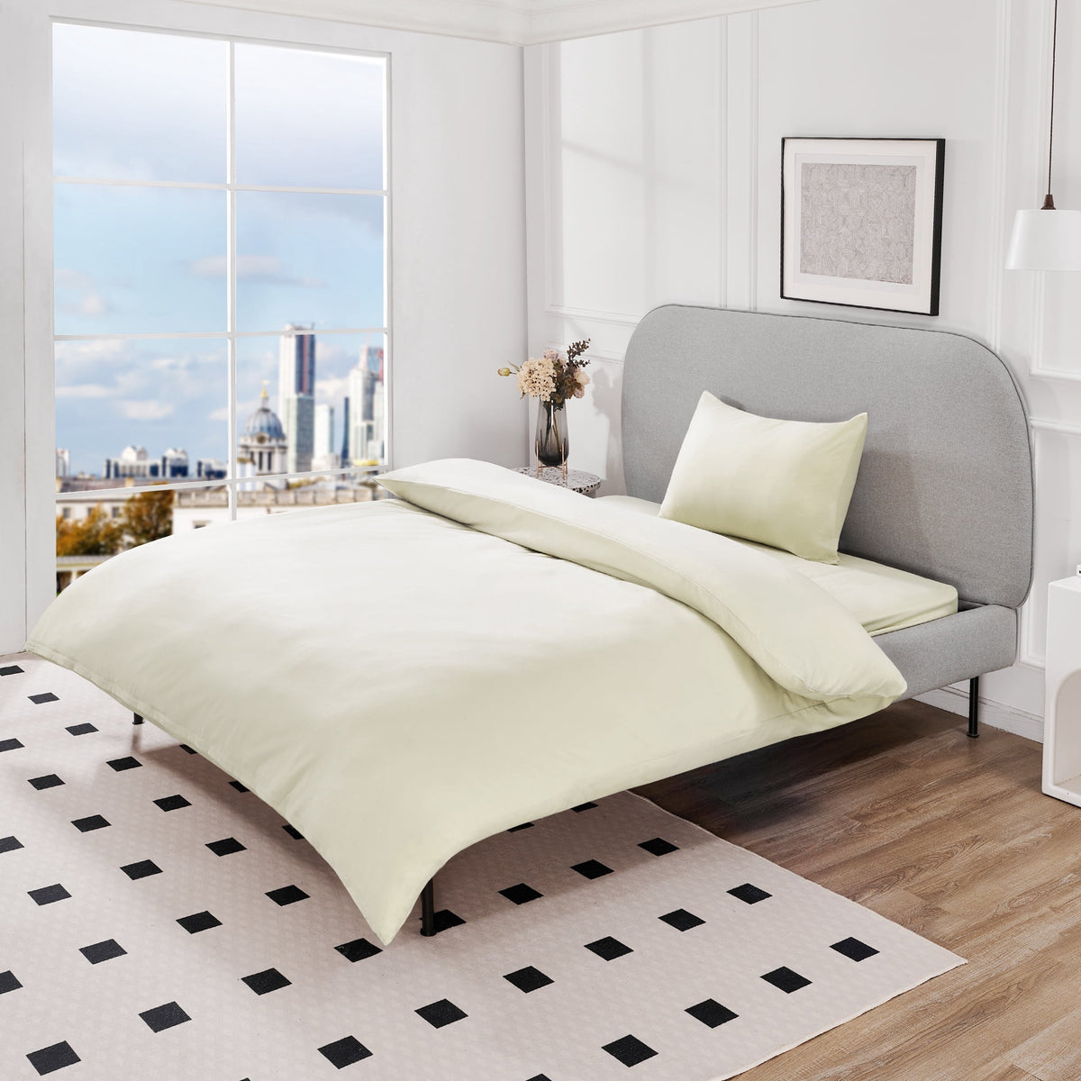 Deconovo Microfiber Bed Sheet Set - Beige, Twin, 3