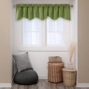 Deconovo Scalloped Window Valances, Grass Green, 4 Pack - Grass green, 52 x 18, 4
