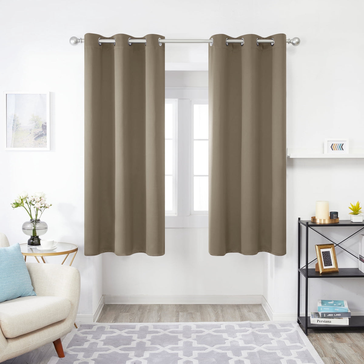 ZOPZO Curtains & Valances, Khaki