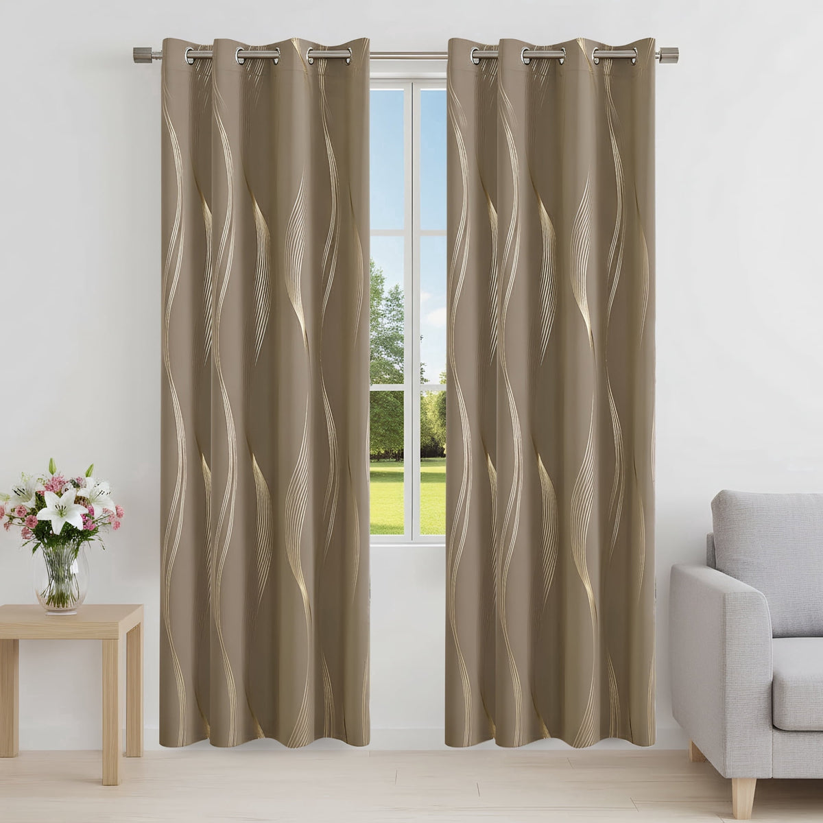 ZOPZO Curtains & Valances, Khaki