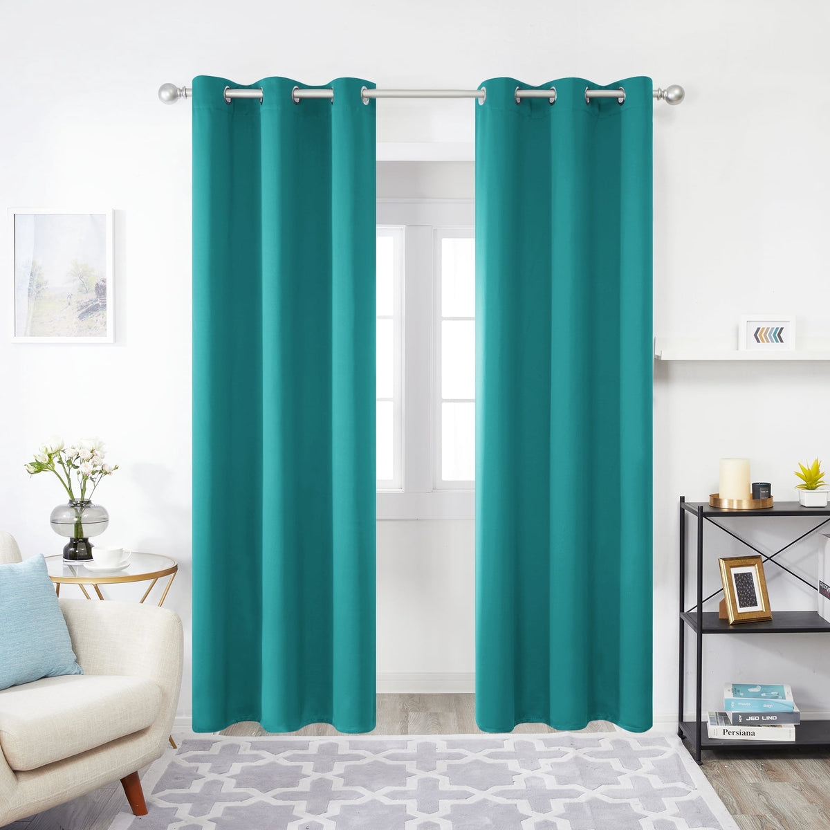 ZOPZO Curtains & Valances, Turquoise