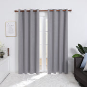 Deconovo 100% Blackout Faux Linen Curtains 2 Panels – Multiple Sizes