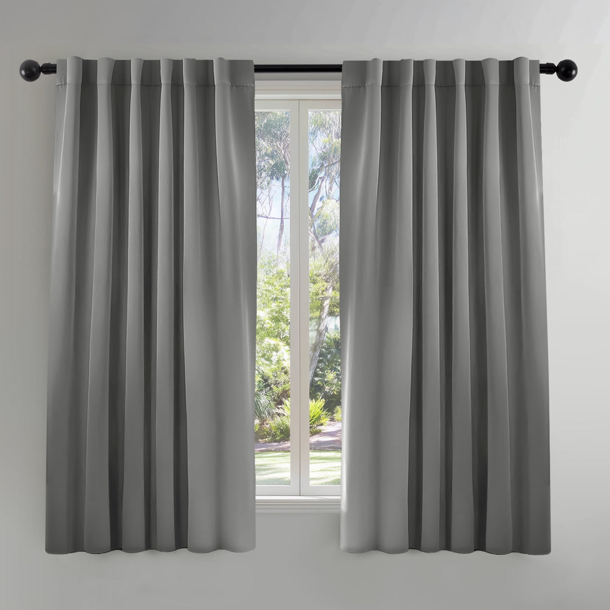 ZOPZO Curtains & Valances, Light Gray