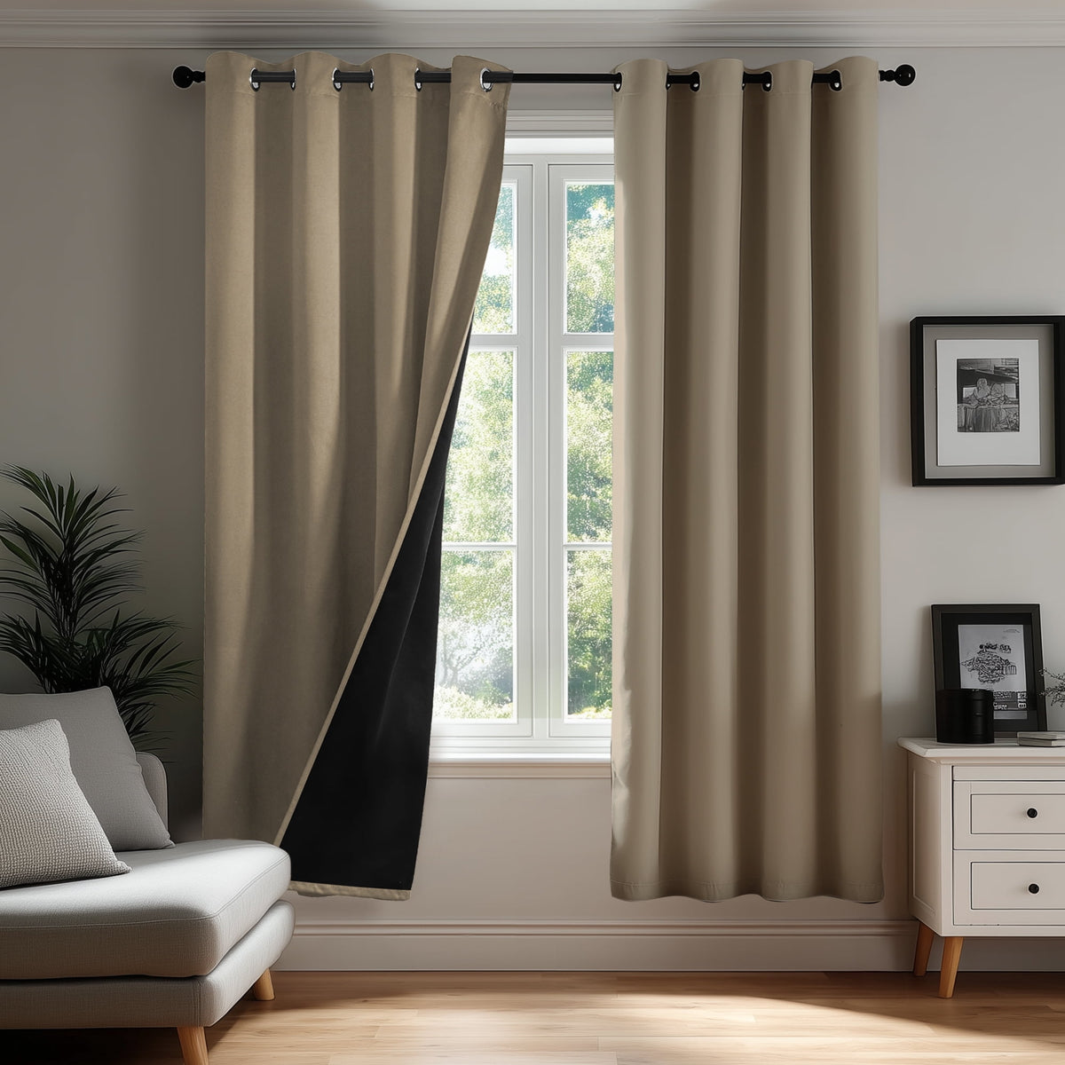 ZOPZO Curtains & Valances, Khaki