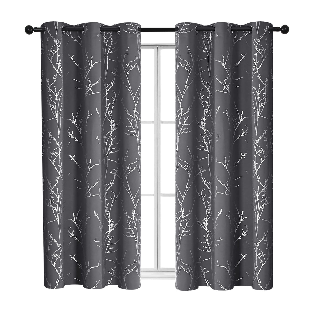 ZOPZO Curtains & Valances, Dark Gray