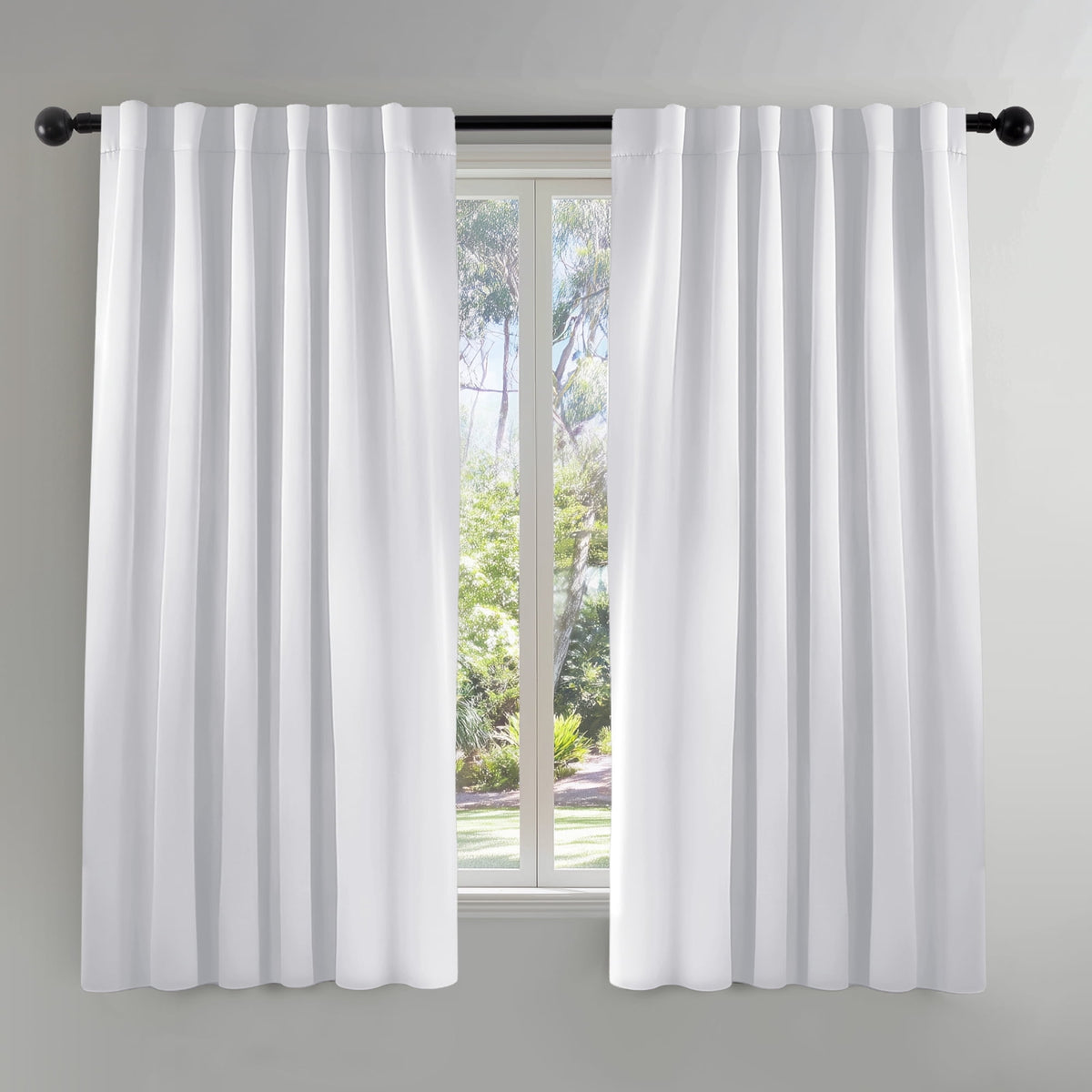 ZOPZO Curtains & Valances, Greyish White