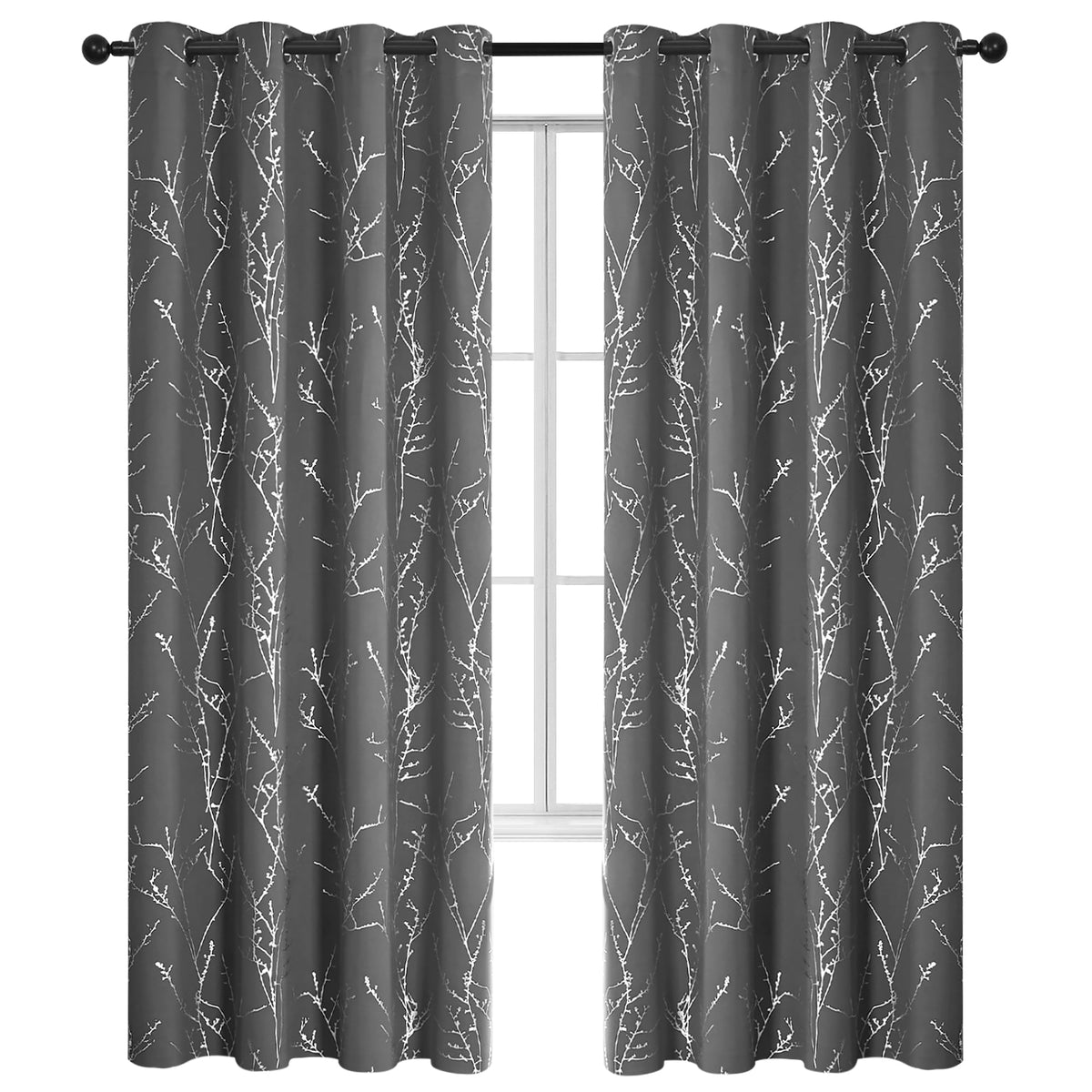 ZOPZO Curtains & Valances, Light Gray