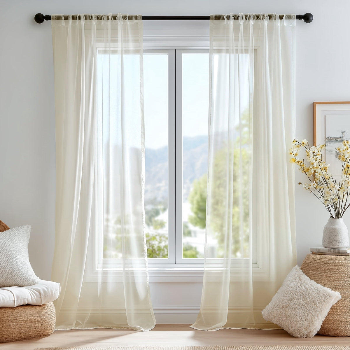 ZOPZO Curtains & Valances, Beige