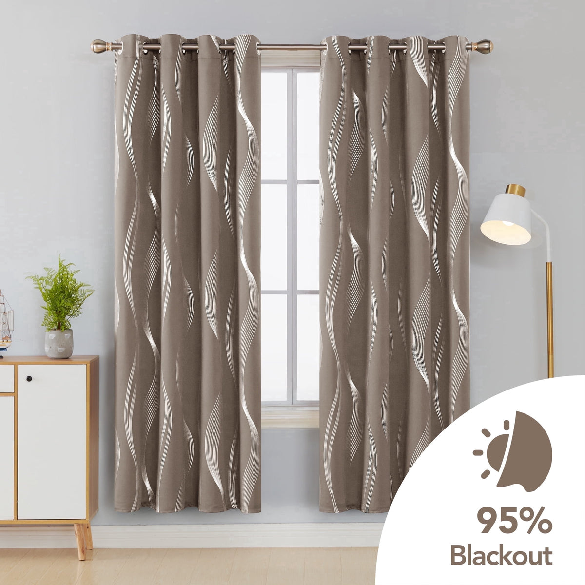 ZOPZO Curtains & Valances, Khaki