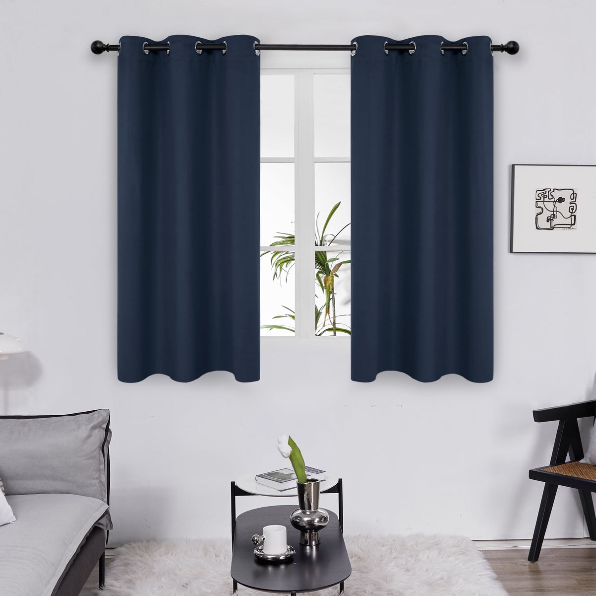 ZOPZO blackout curtain, Navy Blue, 42W x 54L inches, 1 panel