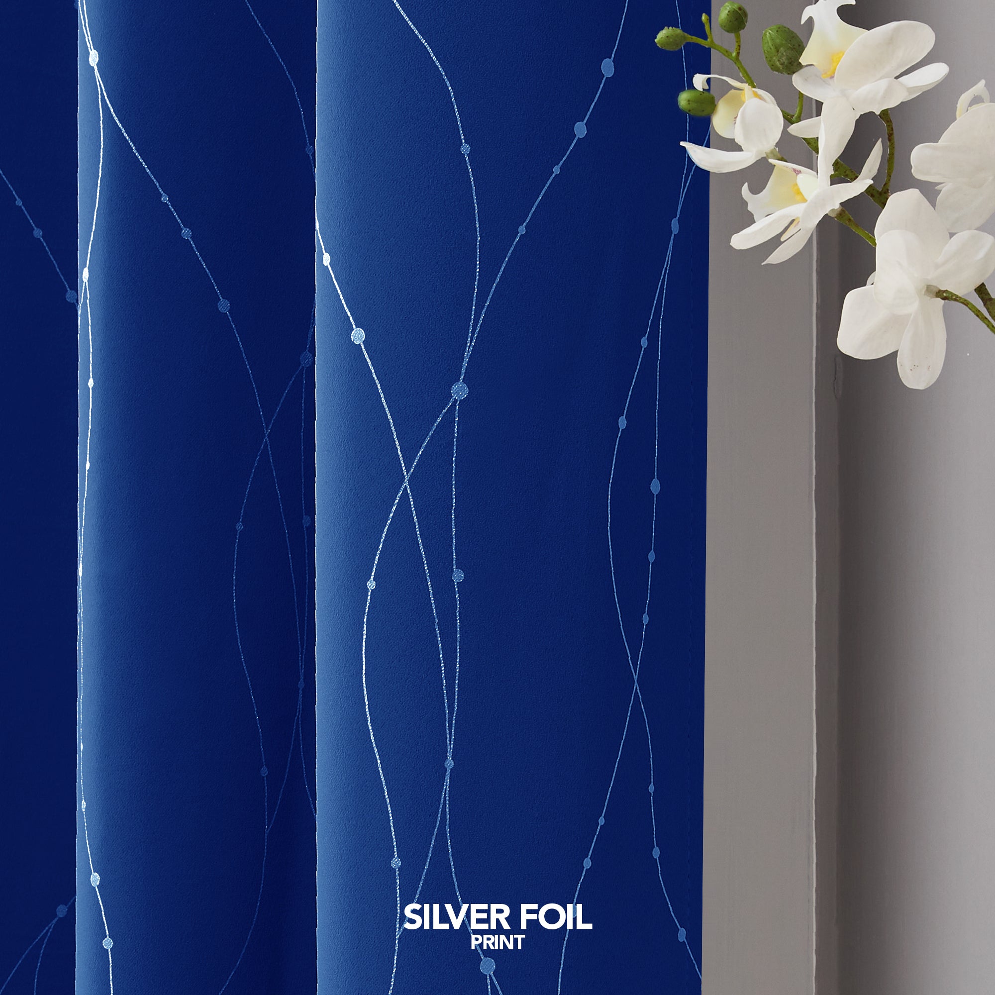 Deconovo Wave Line with Dots Blackout Curtains 52" W (2 Panels)