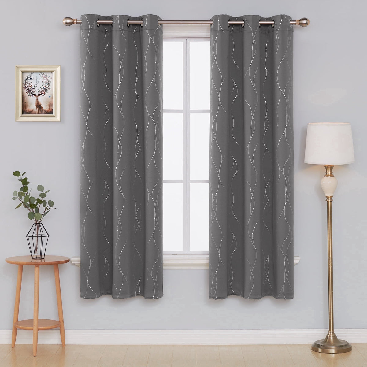 ZOPZO Curtains & Valances, Light Gray