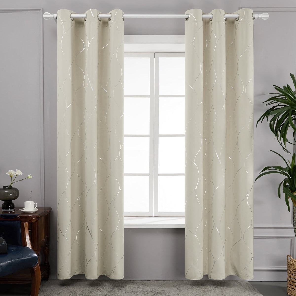 ZOPZO Curtains & Valances, Light Beige