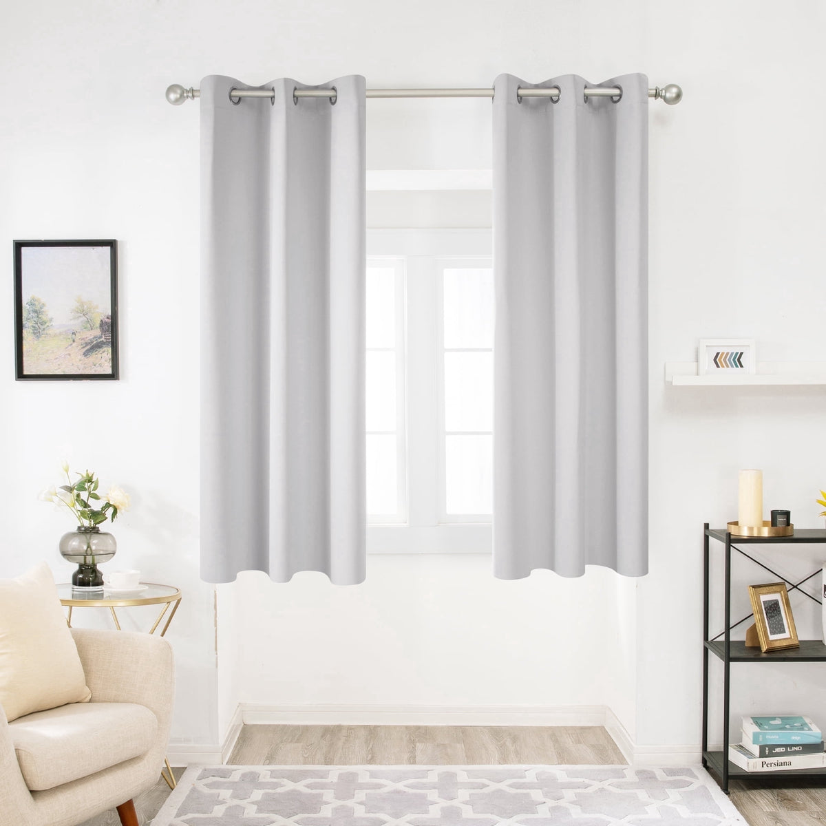 ZOPZO Curtains & Valances, Bright White